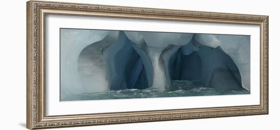 Panorama image of iceberg carved by wind and water, Nunavut and Northwest Territories, Canada-Raul Touzon-Framed Photographic Print