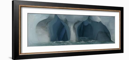 Panorama image of iceberg carved by wind and water, Nunavut and Northwest Territories, Canada-Raul Touzon-Framed Photographic Print