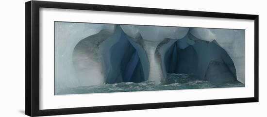 Panorama image of iceberg carved by wind and water, Nunavut and Northwest Territories, Canada-Raul Touzon-Framed Photographic Print