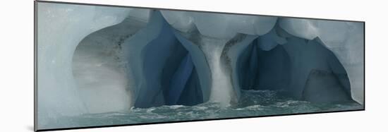 Panorama image of iceberg carved by wind and water, Nunavut and Northwest Territories, Canada-Raul Touzon-Mounted Photographic Print