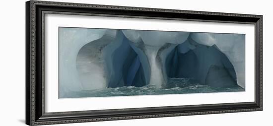 Panorama image of iceberg carved by wind and water, Nunavut and Northwest Territories, Canada-Raul Touzon-Framed Photographic Print