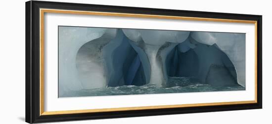 Panorama image of iceberg carved by wind and water, Nunavut and Northwest Territories, Canada-Raul Touzon-Framed Photographic Print