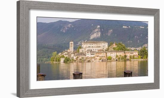 Panorama. Isola San Giulio. San Giulio Island. Lake Orta. Piedmont, Italy-Tom Norring-Framed Photographic Print