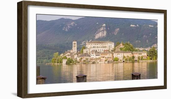 Panorama. Isola San Giulio. San Giulio Island. Lake Orta. Piedmont, Italy-Tom Norring-Framed Photographic Print