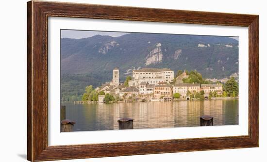 Panorama. Isola San Giulio. San Giulio Island. Lake Orta. Piedmont, Italy-Tom Norring-Framed Photographic Print