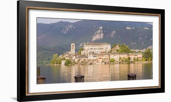 Panorama. Isola San Giulio. San Giulio Island. Lake Orta. Piedmont, Italy-Tom Norring-Framed Photographic Print