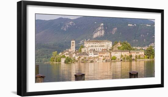 Panorama. Isola San Giulio. San Giulio Island. Lake Orta. Piedmont, Italy-Tom Norring-Framed Photographic Print