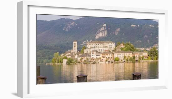 Panorama. Isola San Giulio. San Giulio Island. Lake Orta. Piedmont, Italy-Tom Norring-Framed Photographic Print