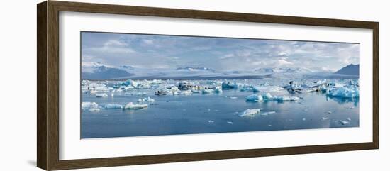 Panorama, Jškulsarlon - Glacier Lagoon in Morning Light-Catharina Lux-Framed Photographic Print