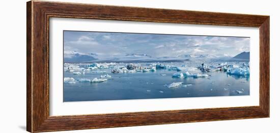 Panorama, Jškulsarlon - Glacier Lagoon in Morning Light-Catharina Lux-Framed Photographic Print