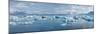 Panorama, Jškulsarlon - Glacier Lagoon in Morning Light-Catharina Lux-Mounted Photographic Print