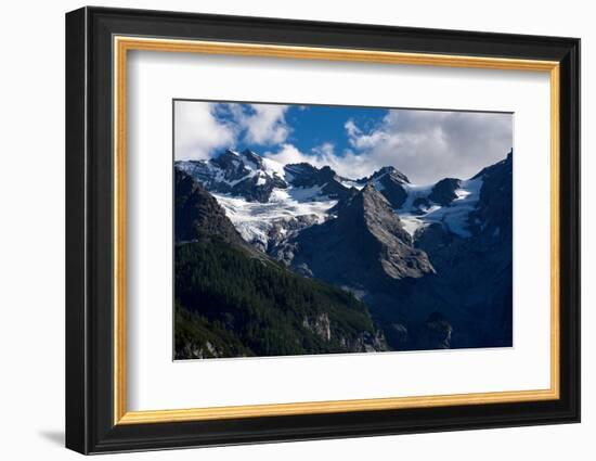 Panorama of a Colored Mountain Landscape in South Tyrol, Italy with the Snow Covered Mountains. Hig-nadia_if-Framed Photographic Print