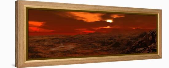 Panorama of a Landscape on Venus-Stocktrek Images-Framed Premier Image Canvas