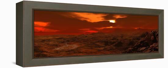 Panorama of a Landscape on Venus-Stocktrek Images-Framed Premier Image Canvas