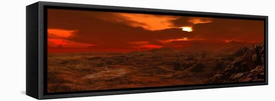 Panorama of a Landscape on Venus-Stocktrek Images-Framed Premier Image Canvas