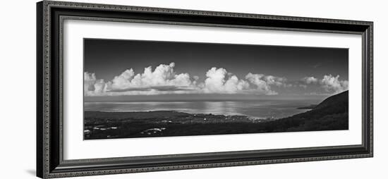 Panorama of cumulous clouds over Kealakekua Bay, Hawaii Island, USA-Panoramic Images-Framed Photographic Print