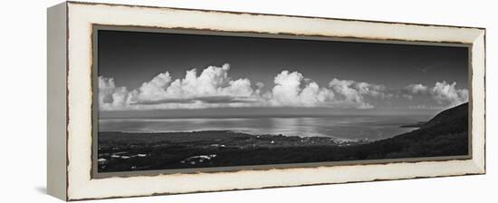 Panorama of cumulous clouds over Kealakekua Bay, Hawaii Island, USA-Panoramic Images-Framed Premier Image Canvas