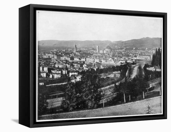 Panorama of Florence, Italy, Late 19th Century-John L Stoddard-Framed Premier Image Canvas