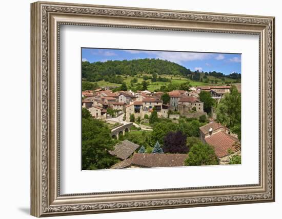 Panorama of Lavaudieu, a Medieval Village, Auvergne, Haute Loire, France, Europe-Guy Thouvenin-Framed Photographic Print