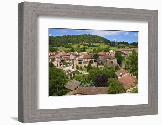 Panorama of Lavaudieu, a Medieval Village, Auvergne, Haute Loire, France, Europe-Guy Thouvenin-Framed Photographic Print