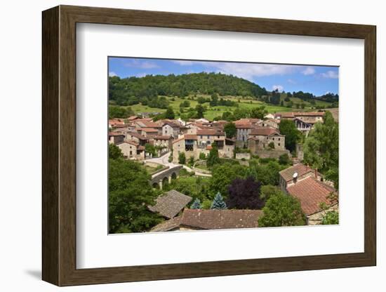 Panorama of Lavaudieu, a Medieval Village, Auvergne, Haute Loire, France, Europe-Guy Thouvenin-Framed Photographic Print