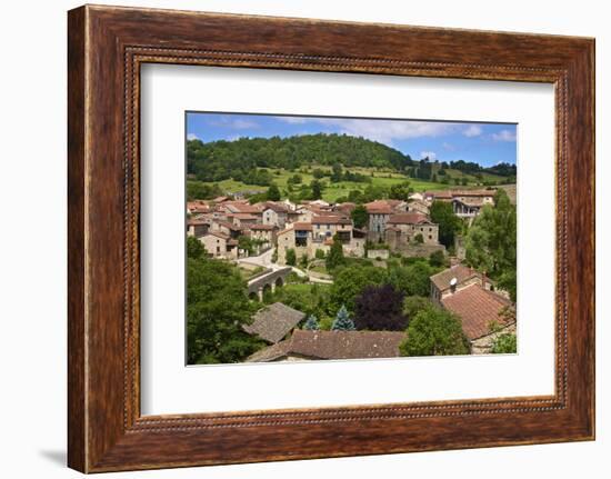 Panorama of Lavaudieu, a Medieval Village, Auvergne, Haute Loire, France, Europe-Guy Thouvenin-Framed Photographic Print