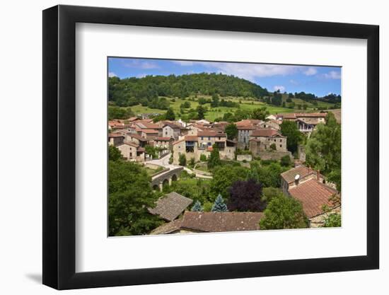 Panorama of Lavaudieu, a Medieval Village, Auvergne, Haute Loire, France, Europe-Guy Thouvenin-Framed Photographic Print