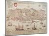 Panorama of Lisbon, 1572-null-Mounted Giclee Print