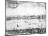 Panorama of London, 1616-Claes Jansz Visscher-Mounted Giclee Print