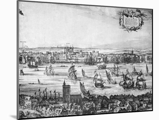 Panorama of London, 1616-Claes Jansz Visscher-Mounted Giclee Print