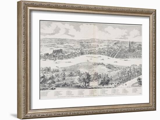 Panorama of London, Westminster and Southwark, Illustration from 'Maps of Old London', 1543-Anthonis van den Wyngaerde-Framed Giclee Print