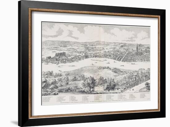 Panorama of London, Westminster and Southwark, Illustration from 'Maps of Old London', 1543-Anthonis van den Wyngaerde-Framed Giclee Print