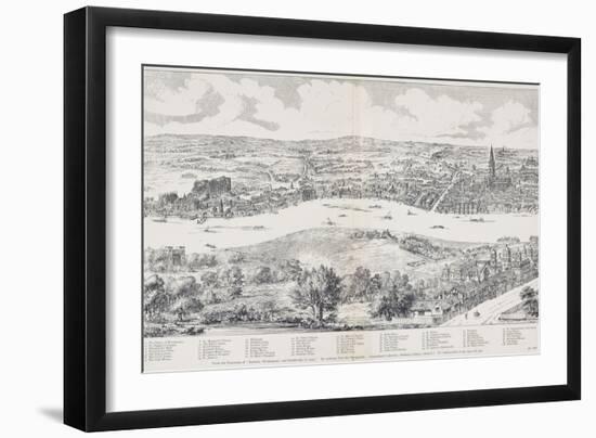 Panorama of London, Westminster and Southwark, Illustration from 'Maps of Old London', 1543-Anthonis van den Wyngaerde-Framed Giclee Print