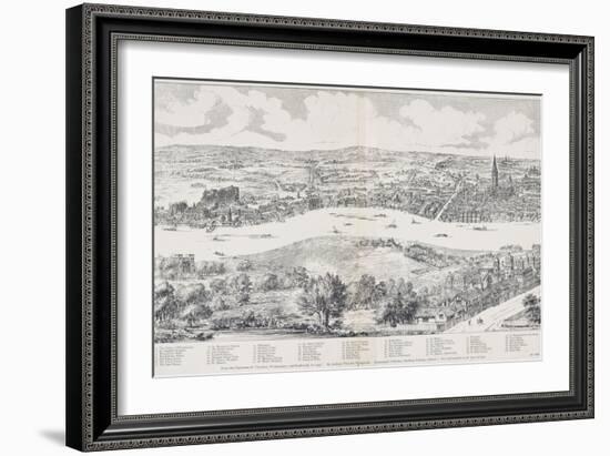 Panorama of London, Westminster and Southwark, Illustration from 'Maps of Old London', 1543-Anthonis van den Wyngaerde-Framed Giclee Print