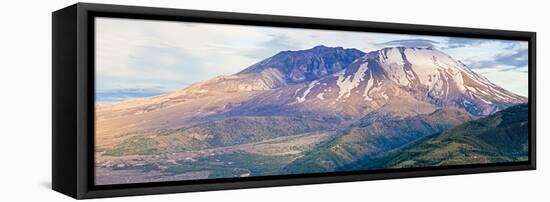 Panorama of Mount St. Helens Showing the Blowout-Michael Qualls-Framed Premier Image Canvas