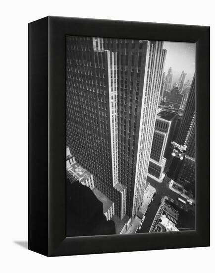 Panorama of RCA Building at Rockefeller Center Between 49th and 50Th, on the Avenue of the Americas-Andreas Feininger-Framed Premier Image Canvas