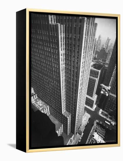 Panorama of RCA Building at Rockefeller Center Between 49th and 50Th, on the Avenue of the Americas-Andreas Feininger-Framed Premier Image Canvas