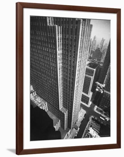 Panorama of RCA Building at Rockefeller Center Between 49th and 50Th, on the Avenue of the Americas-Andreas Feininger-Framed Premium Photographic Print