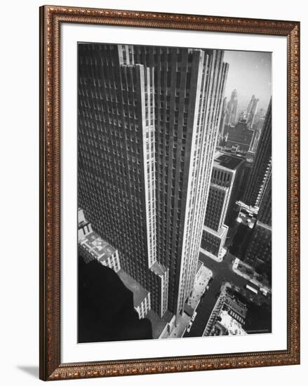 Panorama of RCA Building at Rockefeller Center Between 49th and 50Th, on the Avenue of the Americas-Andreas Feininger-Framed Premium Photographic Print