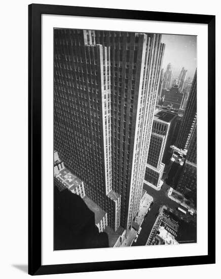 Panorama of RCA Building at Rockefeller Center Between 49th and 50Th, on the Avenue of the Americas-Andreas Feininger-Framed Premium Photographic Print