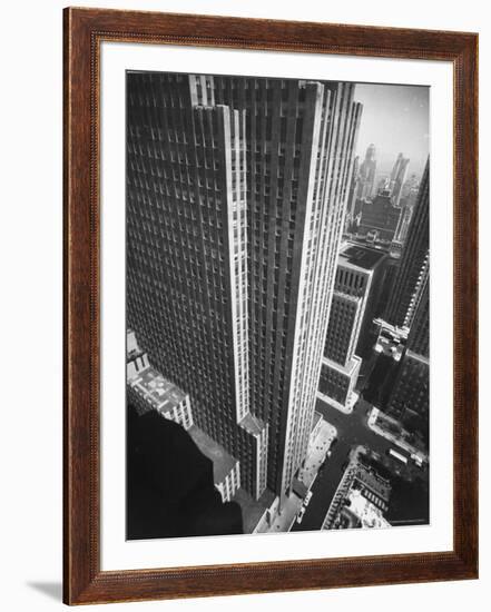 Panorama of RCA Building at Rockefeller Center Between 49th and 50Th, on the Avenue of the Americas-Andreas Feininger-Framed Premium Photographic Print