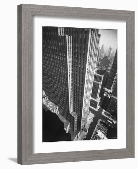 Panorama of RCA Building at Rockefeller Center Between 49th and 50Th, on the Avenue of the Americas-Andreas Feininger-Framed Photographic Print