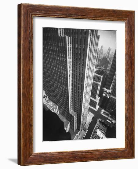 Panorama of RCA Building at Rockefeller Center Between 49th and 50Th, on the Avenue of the Americas-Andreas Feininger-Framed Photographic Print