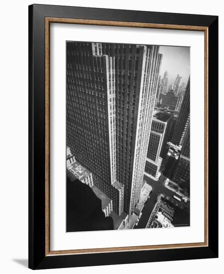 Panorama of RCA Building at Rockefeller Center Between 49th and 50Th, on the Avenue of the Americas-Andreas Feininger-Framed Photographic Print