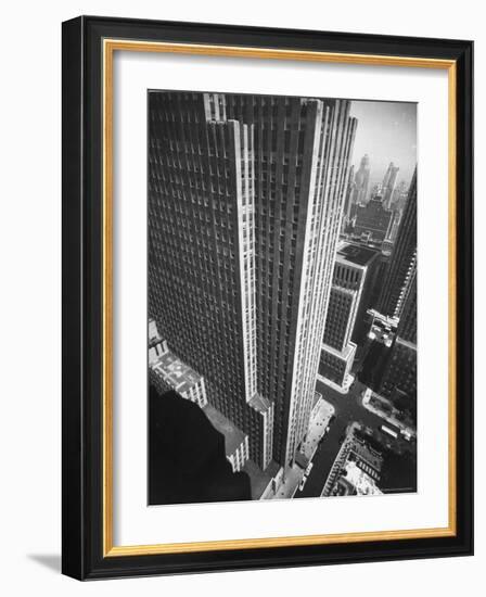 Panorama of RCA Building at Rockefeller Center Between 49th and 50Th, on the Avenue of the Americas-Andreas Feininger-Framed Photographic Print