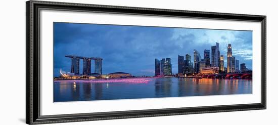 Panorama of Singapore Skyline and River-null-Framed Art Print