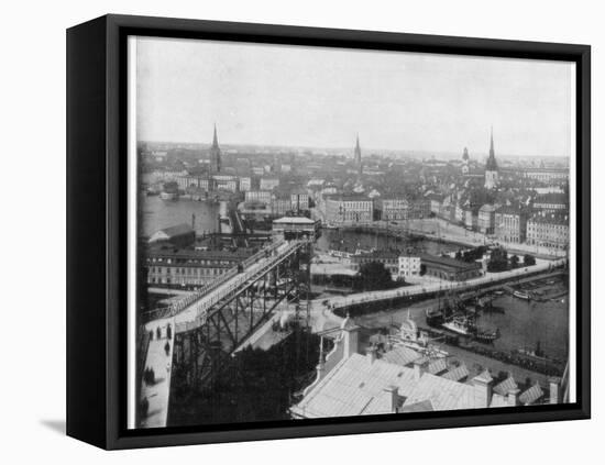 Panorama of Stockholm, Sweden, Late 19th Century-John L Stoddard-Framed Premier Image Canvas