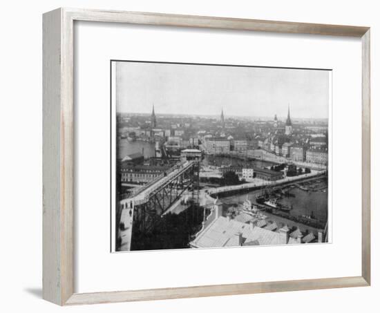 Panorama of Stockholm, Sweden, Late 19th Century-John L Stoddard-Framed Giclee Print