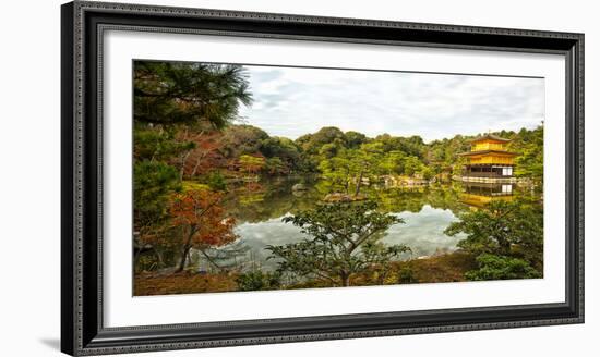 Panorama of Temple of the Golden Pavilion, Kyoto, Japan-Sheila Haddad-Framed Photographic Print