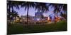 Panorama of the Art Deco Hotels at Ocean Drive, Dusk, Miami South Beach, Art Deco District, Florida-Axel Schmies-Mounted Photographic Print